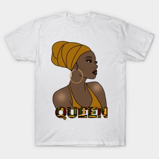 Black Queen Black Girl Magic Melanin Poppin T-Shirt